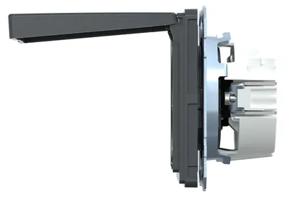 Produktbild von Merten SCHUKO-Steckdose mit Klappdeckel, BRS, Steckklemmen, anthrazit, AQUADESIGN, 1 Stk.