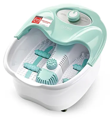Immagine prodotto di Bagnoschiuma per piedi TZS First Austria con funzione massaggio | 80 W | Luce rossa e funzione di mantenimento del calore | Con 3 accessori e contenitore per aromi | Maniglia ribaltabile | Turchese *Articolo di seconda scelta*