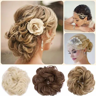 Immagine prodotto di Elastico per capelli con extension, ondulato, decolorante, biondo, 30g, fibre sintetiche