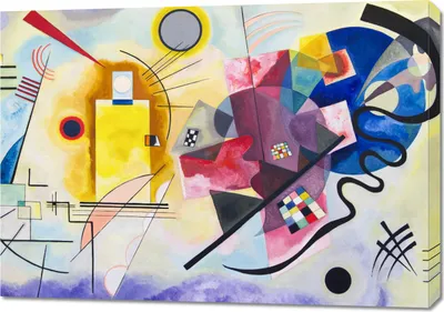Immagine prodotto di Quadro 100x70 cm Giallo-Rosso-Blu, Wassily Kandinsky Vintage Salon