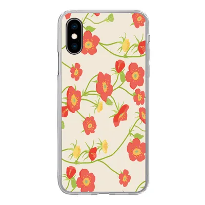 Produktbild von MuchoWow® Handyhülle Schutzhülle Hülle für iPhone X Blume - Feldblumen - Muster Silikon Softcase Handy Hülle - Handyhülle