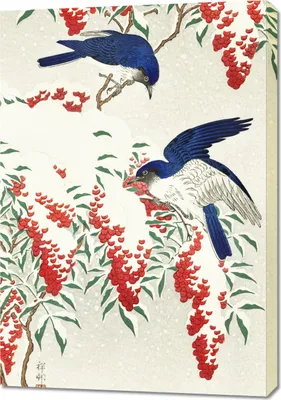 Obrázok produktu pre Obraz Flycatchers, 70 x 100 cm, japonský Koson Vintage do obývacej izby