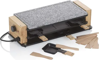 Zdjęcie produktu dla Grill kamienny, dla 8 osób, 950 W, granit, drewno, stal, 49 x 20,5 x 12,5 cm - Kela | Bedretto