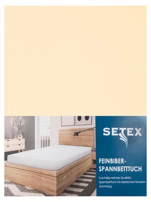 Produktbild von Setex Feinbiber Spannbettlaken 140-160 x 200 cm natur Feinbiber-Ausführung für extra Wärme an kalten Tagen