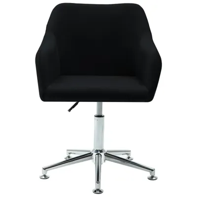 Image de vidaXL Chaise de bureau pivotante Noir Tissu