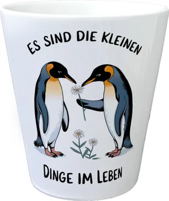 Produktbild von Pinguine mit Blumenstrauß Blumentopf Kleine dinge im Leben