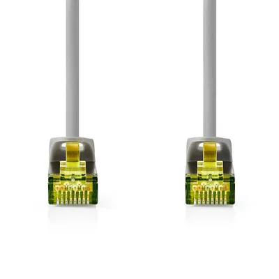 Obrázok produktu pre Sieťový kábel Nedis Cat 8.1 - S/FTP - RJ45 samec - RJ45 samec - 5,00 m - Okrúhly - LSZH - Sivý - Štítok