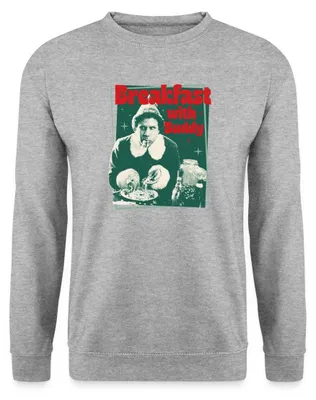 Produktbild von Spreadshirt Buddy Der Weihnachtself Breakfast With Buddy Uni Pullover, S, Weißgrau meliert