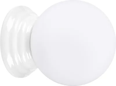 Zdjęcie produktu dla Kinkiet ceramiczny szkliwiony ZORI biały 1xG9x15W ceramika / gips wym:12x12x16cm IP44 Sollux Lighting