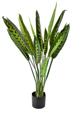 Image de Plante artificielle en plastique Viridis Calathea 15 x 14 x 109 cm, verte, 1 pièce