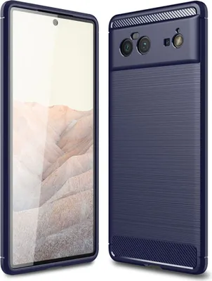 Produktbild von König Design Hülle kompatibel mit Google Pixel 6 Kunstleder Handyhülle - Handy Case Blau