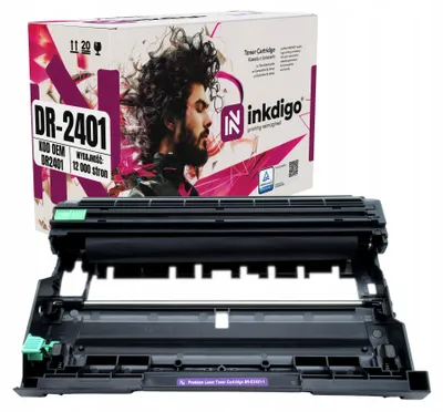 Produktbild von Inkdigo Bildtrommel DR2401 für Brother DCP-L2512D, DCP-L2532DW, DCP-L2552DN, HL-L2312D – Schwarz, 12000 Seiten,