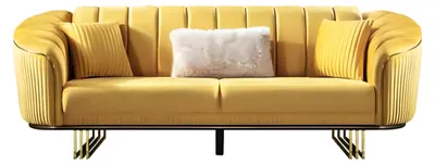 Produktbild von Design Sofa 3 Sitzer Wohnzimmer Couch Couchen Polster Sofas Stoffsofa