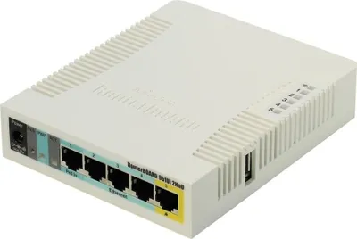 Image de MikroTik RouterBOARD RB951Ui-2HnD 128 MB RAM/600 MHz/5x LAN/1x USB/MIMO (2x2)/2.4Ghz 802b/g/n/, 1x PoE, vr L4