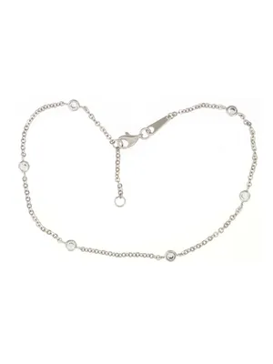 Produktbild von Miamar 45.1044 Damen Fußkettchen Silber Weiß 25 cm