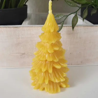 Obrázok produktu pre Včelí vosk sviečka Jedlička sviečka 10 cm