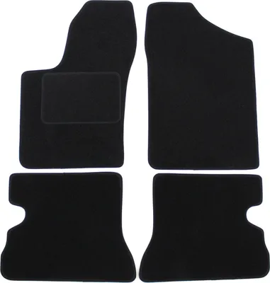 Image de Tapis De Sol Noir Velours Pour Fiat Seicento 1998-2009 4pcs, Ajustement précis, Base Antidérapante, Renforcée dans la Zone de la Pédale
