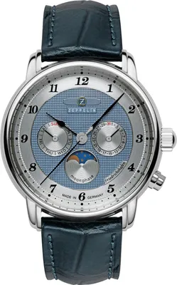 Zeppelin 8536-3 Herrenuhr Friedrichshafen Mondphase Blau 1