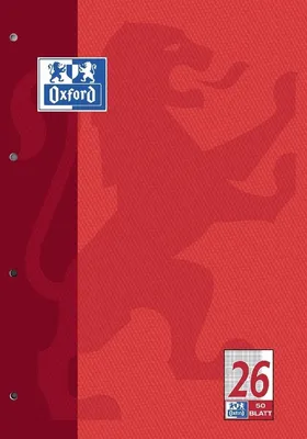 Produktbild von Berufsschulblock A4 Lineatur 26 mit Rand kariert 50 Blatt Packung mit 5 Stück