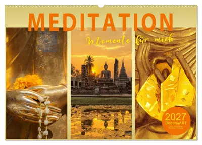 Immagine prodotto di MEDITAZIONE Momenti per me (calendario da parete 2027, formato DIN A2 orizzontale), CALVENDO Calendario mensile