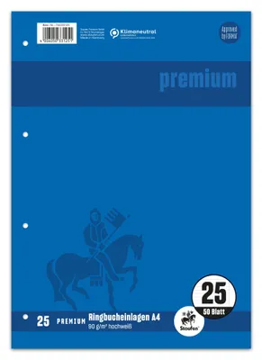 Image de 10x Staufen® 734033125 Classeur à anneaux PREMIUM LIN 25 - A4, 90 g/qm, 50 feuilles