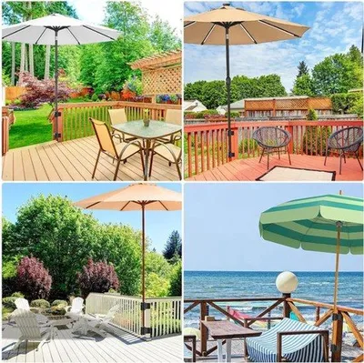 Produktbild von Parapluhouderklem für Balkon und Garten - Bevestigung für 1-2 Zoll Stöcke, ideal für Terrassen, Gartenmöbel und Außenräume