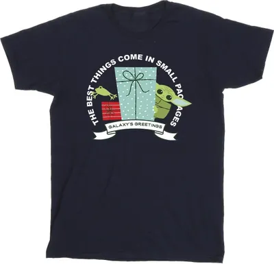 Obrázok produktu pre Star Wars - Pánske tričko "The Mandalorian Galaxy's Greetings" BI47503 (XL) (námornícka modrá)