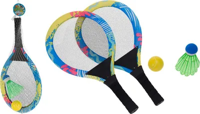 Produktbild von Satz aus 2 Schlägern mit Tennisball und Badmintonschläger