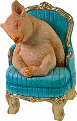 Produktbild von Werner Voß Dekofigur Schwein auf Sessel, Polyresin, 22 cm, 56309