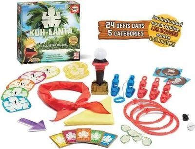 Produktbild von Educa Brettspiel Koh Lanta Partyspiel für Kinder und Erwachsene