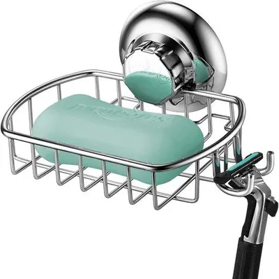 Produktbild von Famanu Seifenschale mit Saugnapf – Edelstahl – Halter für Bad und Küche