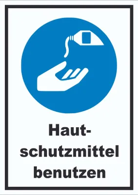 Produktbild von Hautschutzmittel benutzen Schild A6 (105x148mm)