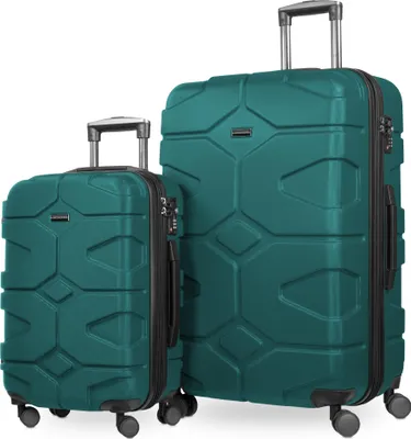 Immagine prodotto di HAUPTSTADTKOFFER X-Kölln - Set di 2 trolley espandibili, robusto guscio rigido in ABS, bagaglio a mano + bagaglio da stiva, valigia da viaggio, TSA, (S & L), verde acqua