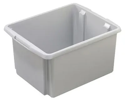 Image de Sunware Bac gerbable et emboîtable Nesta 32 L argent 45,5 x 36 x 24 cm