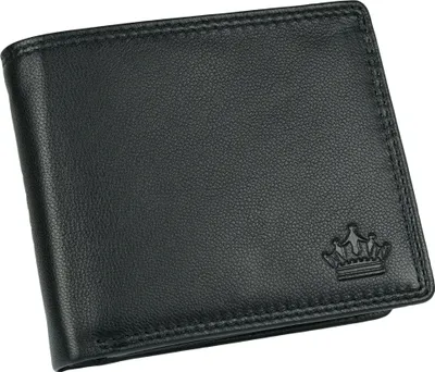 Produktbild von Geldbörse Herren Portemonnaie Schwarz Echt Leder Börse Querformat Geldbeutel RFID-Schutz MANZA®