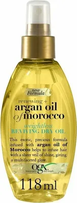 Productafbeelding van OGX Hair Oil – Argan Oil Of Morocco Weightless Dry Out Spray 118 ml