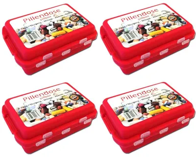 Produktbild von 4x Pillendose mit Clipverschschluß Pillenbox Tablettendose Pillendöschen