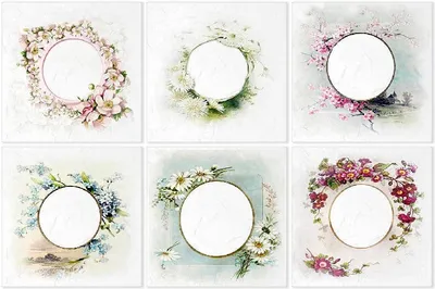 Produktbild von ITD Reispapier Decoupage Bastelpapier, RSM040 Blumenrahmen