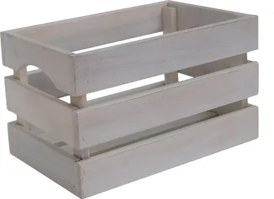 Produktbild von TrendLine Holzbox weiß lasiert 28 x 18,5 x 17 cm (L x B )