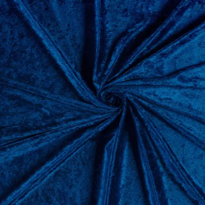 Produktbild von Samtstoff 0,5m Schritte - Meterware 147 cm breit – Velvet Stoff viele Farben | Dekostoff, Polsterstoff & Nähstoff 005 Königsblau