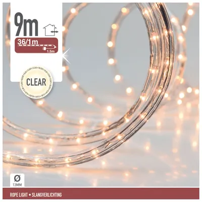 Immagine prodotto di Luce a corda LED 9m luci fiabesche Ø12mm con 8 effetti luminosi bianco caldo interno esterno