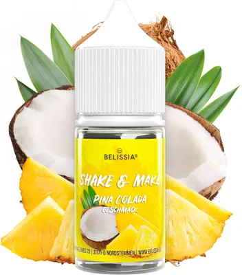 Produktbild von Belissia Shake and Make Pina Colada Refill - 30 ml hochdosiertes Lebensmittelaroma - zum Nachfüllen - Für Backen, Speisen, Getränke, Shakes, DIY uvm