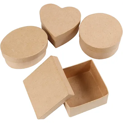 Produktbild von Creativ Company mittelgroße Boxen, H: 5 cm, T 10-12 cm, 4 Stück 1 Box