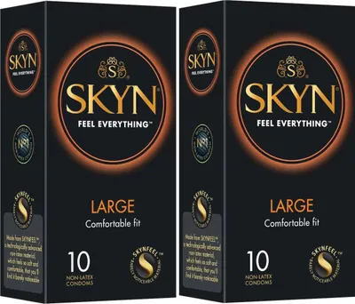Produktbild von 20 Stück SKYN Large Große Latexfreie Kondome für Männer Hauchzart 56mm Breite