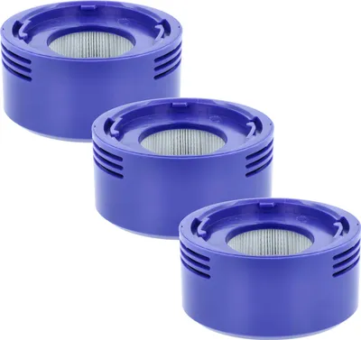 Produktbild von vhbw 3x Staubsaugerfilter kompatibel mit Dyson SV03, DC74, SV04, DC62, SV05, DC61, DC59 Motorhead, SV06 Staubsauger - HEPA-Nachmotor-Filter Weiß Lila
