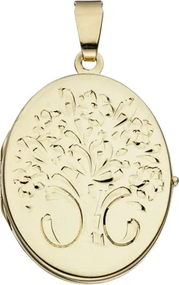 Produktbild von Medaillon mit Muster Anhänger zum Öffnen Amulett 585 Gold Gelbgold Damen