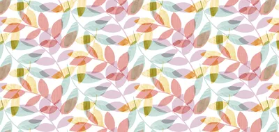 Produktbild von PVC Tischdecke PASTEL bunte Blätter Wachstuch - Eckig - Länge & Breite wählbar - abwaschbar flieder gelb rosa, Größe:140 x 340 cm