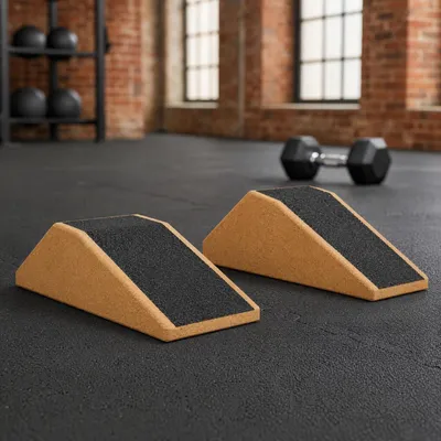 Image de Blocs de yoga en liège, légers et écologiques, lot de 2, pour les exercices de yoga