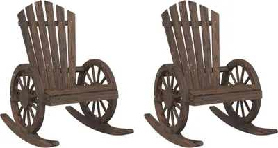 Produktbild von vidaXL Adirondack-Schaukelstühle 2 Stk. Massivholz Tanne