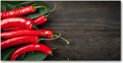 Produktbild von Tulup® Glas-Bild - 100x50 -Wandkunst - Wandbild hinter gehärtetem Sicherheitsglas  - Essen & Getränke - Chilischoten - Rot